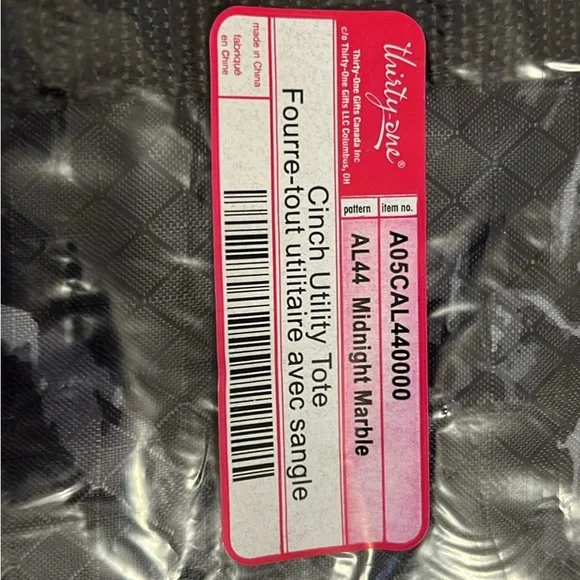 thirty-one Midnight Marble Black Cinch Utility Tote - Picture 2 of 3